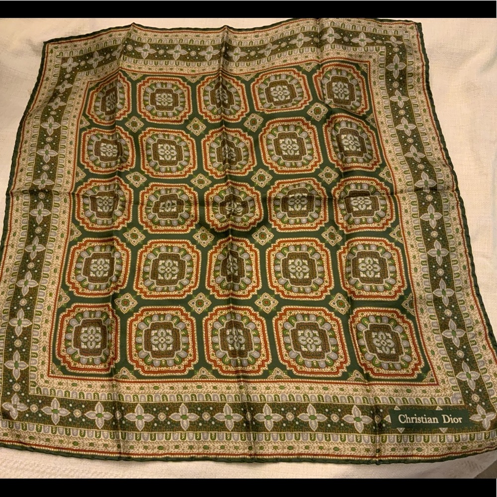 COPY - Christian Dior Silk Pocket Square Vintage